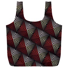 Abstract Zigzag Motif Full Print Recycle Bag (xxl) by tmsartbazaar