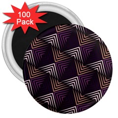 Zigzag Motif Design 3  Magnets (100 Pack) by tmsartbazaar