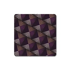 Zigzag Motif Design Square Magnet by tmsartbazaar