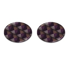 Zigzag Motif Design Cufflinks (oval) by tmsartbazaar