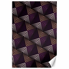 Zigzag Motif Design Canvas 24  X 36  by tmsartbazaar