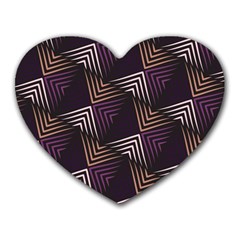 Zigzag Motif Design Heart Mousepads by tmsartbazaar