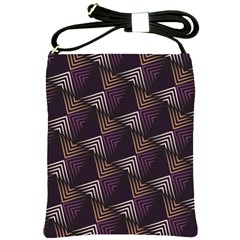 Zigzag Motif Design Shoulder Sling Bag by tmsartbazaar