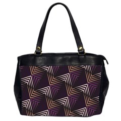 Zigzag Motif Design Oversize Office Handbag (2 Sides) by tmsartbazaar