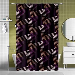 Zigzag Motif Design Shower Curtain 48  X 72  (small)  by tmsartbazaar