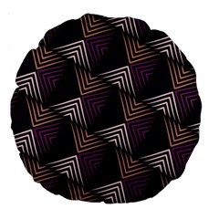 Zigzag Motif Design Large 18  Premium Round Cushions by tmsartbazaar