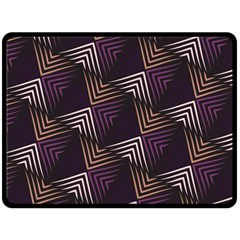 Zigzag Motif Design Double Sided Fleece Blanket (large)  by tmsartbazaar