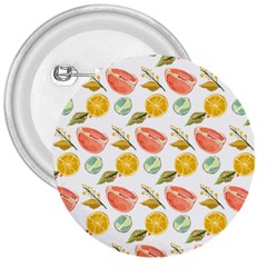 Citrus Gouache Pattern 3  Buttons by EvgeniaEsenina