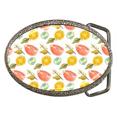 Citrus Gouache Pattern Belt Buckles by EvgeniaEsenina