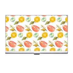 Citrus Gouache Pattern Business Card Holder by EvgeniaEsenina