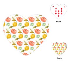 Citrus Gouache Pattern Playing Cards Single Design (heart) by EvgeniaEsenina