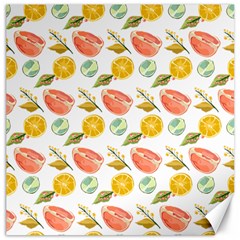 Citrus Gouache Pattern Canvas 12  X 12  by EvgeniaEsenina