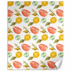 Citrus Gouache Pattern Canvas 11  X 14  by EvgeniaEsenina