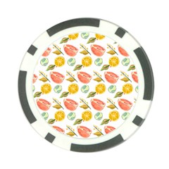 Citrus Gouache Pattern Poker Chip Card Guard (10 Pack) by EvgeniaEsenina