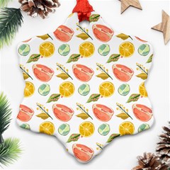 Citrus Gouache Pattern Ornament (snowflake)