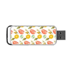 Citrus Gouache Pattern Portable Usb Flash (two Sides) by EvgeniaEsenina