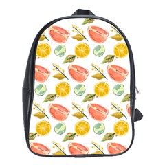 Citrus Gouache Pattern School Bag (xl) by EvgeniaEsenina