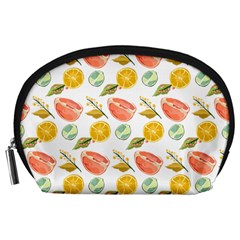 Citrus Gouache Pattern Accessory Pouch (large) by EvgeniaEsenina