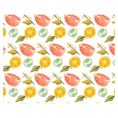 Citrus Gouache Pattern Double Sided Flano Blanket (medium)  by EvgeniaEsenina