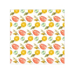 Citrus Gouache Pattern Small Satin Scarf (square) by EvgeniaEsenina