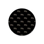 Dinosaur Skeleton Head Motif Pattern Rubber Round Coaster (4 pack)  Front