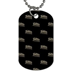 Dinosaur Skeleton Head Motif Pattern Dog Tag (one Side) by dflcprintsclothing