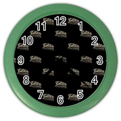 Dinosaur Skeleton Head Motif Pattern Color Wall Clock by dflcprintsclothing