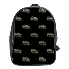 Dinosaur Skeleton Head Motif Pattern School Bag (xl) by dflcprintsclothing