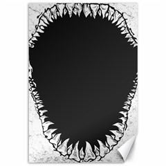 Shark Jaws Canvas 12  X 18  by Contest1753604