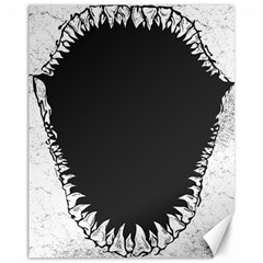 Shark Jaws Canvas 11  X 14 