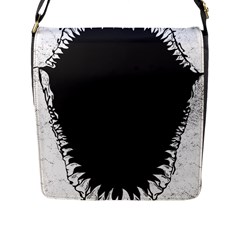 Shark Jaws Flap Closure Messenger Bag (l)