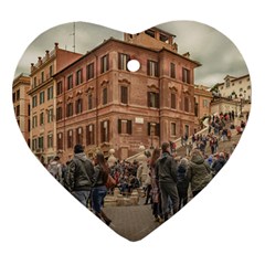 Piazza Di Spagna, Rome Italy Ornament (heart)