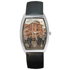 Piazza Di Spagna, Rome Italy Barrel Style Metal Watch by dflcprintsclothing