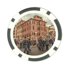 Piazza Di Spagna, Rome Italy Poker Chip Card Guard by dflcprintsclothing