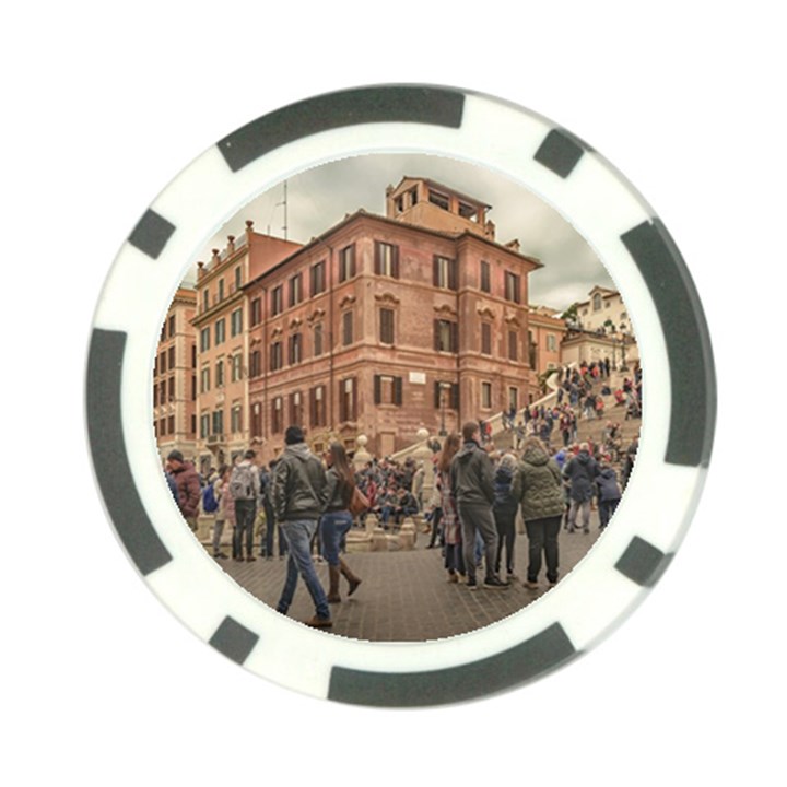 Piazza Di Spagna, Rome Italy Poker Chip Card Guard