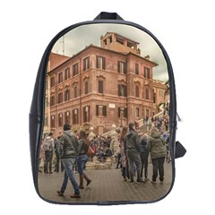 Piazza Di Spagna, Rome Italy School Bag (large) by dflcprintsclothing