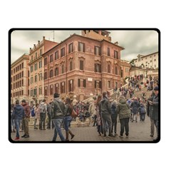 Piazza Di Spagna, Rome Italy Fleece Blanket (small) by dflcprintsclothing