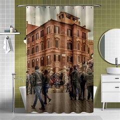 Piazza Di Spagna, Rome Italy Shower Curtain 48  X 72  (small)  by dflcprintsclothing