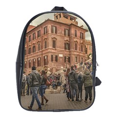 Piazza Di Spagna, Rome Italy School Bag (xl) by dflcprintsclothing