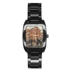 Piazza Di Spagna, Rome Italy Stainless Steel Barrel Watch by dflcprintsclothing