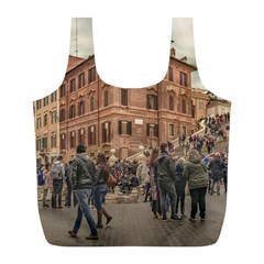 Piazza Di Spagna, Rome Italy Full Print Recycle Bag (l) by dflcprintsclothing