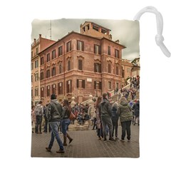 Piazza Di Spagna, Rome Italy Drawstring Pouch (4xl) by dflcprintsclothing