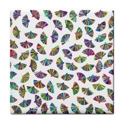 Folding Fan Background Wallpaper Tile Coaster by HermanTelo