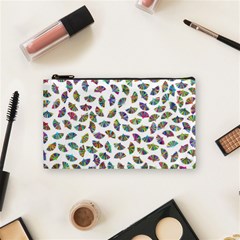 Folding Fan Background Wallpaper Cosmetic Bag (small)