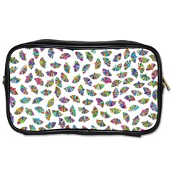 Folding Fan Background Wallpaper Toiletries Bag (two Sides)