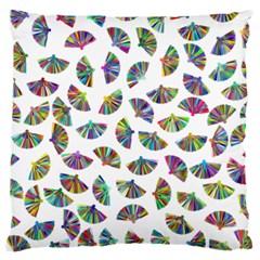 Folding Fan Background Wallpaper Large Cushion Case (two Sides)