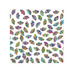 Folding Fan Background Wallpaper Small Satin Scarf (square)