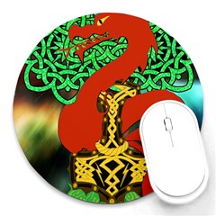 Ragnarok Dragon Monster Round Mousepads by HermanTelo