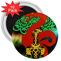 Ragnarok Dragon Monster 3  Magnets (10 Pack)  by HermanTelo