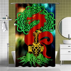 Ragnarok Dragon Monster Shower Curtain 48  X 72  (small) 